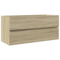 vidaXL Spintelė praustuvui, ąžuolo, 100x38,5x45cm, apdirbta mediena