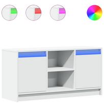 vidaXL Televizoriaus spintelė su LED, balta, 100x34x50cm, mediena