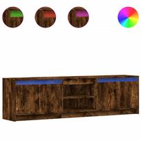 vidaXL Televizoriaus spintelė su LED, ąžuolo, 180x34x50cm, mediena