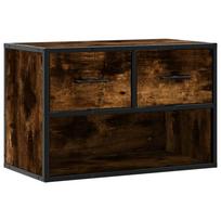 vidaXL Televizoriaus spintelė, dūminė, 60x31x39,5cm, mediena/metalas