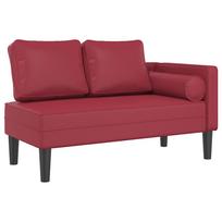 vidaXL Poilsio sofa su pagalvėmis, vyno, dirbtinė oda