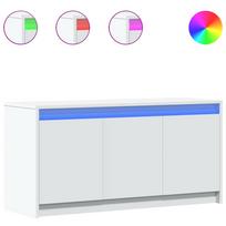 vidaXL Televizoriaus spintelė su LED, balta, 100x34x50cm, mediena