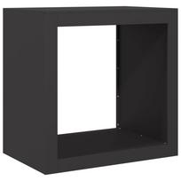 vidaXL Stovas malkoms, juodos spalvos, 60x40x60cm, plienas