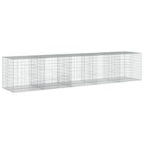 vidaXL Gabiono krepšys su dangčiu, 500x100x100cm, galvanizuota geležis