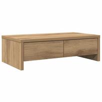 vidaXL Monitoriaus stovas su stalčiais, artisano, 50x27x15cm, mediena