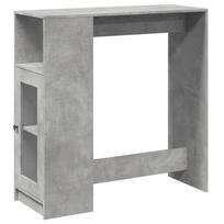 vidaXL Baro stalas su lentynomis, betono, 101x40x103,5cm, mediena