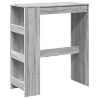 vidaXL Baro stalas su lentynomis, pilkas, 90x40x103,5cm, mediena