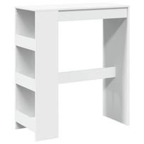 vidaXL Baro stalas su lentynomis, baltas, 90x40x103,5cm, mediena
