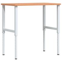 vidaXL Darbastalis, 100x60x(71,5-98)cm, bukmedis, stačiakampis