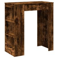 vidaXL Baro stalas su lentynomis, dūminis, 95x47x103,5cm, mediena