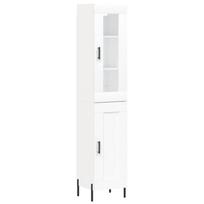 vidaXL Komoda, baltos spalvos, 34,5x34x180cm, apdirbta mediena