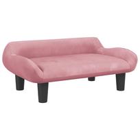 vidaXL Vaikiška sofa, rožinės spalvos, 70x40x24cm, aksomas