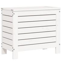 vidaXL Sodo pakoja, balta, 62x31,5x52cm, pušies medienos masyvas