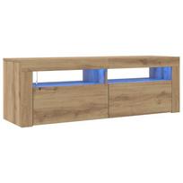 vidaXL Televizoriaus spintelė su LED, artisano, 120x35x40cm, mediena