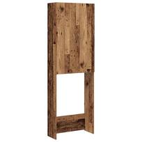 vidaXL Skalbimo mašinos spintelė, sendintos medienos, 64x25,5x190cm