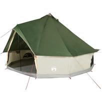 vidaXL Šeimos palapinė, žalia, 10 vietų, tipi, atspari vandeniui