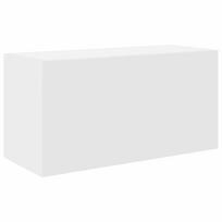vidaXL Sieninė vonios kambario spintelė, baltos, 60x25x30cm, mediena