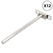vidaXL Plūduriuojančių lentynų laikikliai, 12 vnt., Ø12x200 mm, plieno