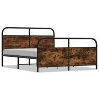 vidaXL Lovos rėmas be čiužinio, dūminio ąžuolo, 180x200cm, metalas