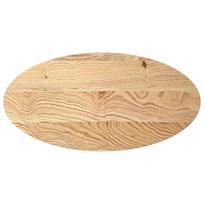 vidaXL Stalviršis, 100x50x4 cm, ąžuolo medienos masyvas, ovalo formos