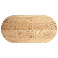 vidaXL Stalviršis, 120x60x2 cm, ąžuolo medienos masyvas, ovalo formos