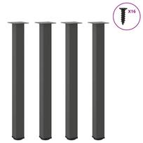 vidaXL Baro stalo kojos, 4 vnt., antracito spalvos, 100-102 cm, plienas