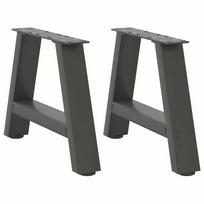 vidaXL Kavos staliuko kojelės, 2 vnt., antracito spalvos, 30x(30-31) cm, plienas