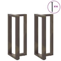 vidaXL Baro stalo kojos, T formos, 2 vnt., juodos, 40x35x(90-91) cm, plienas