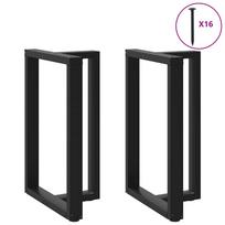 vidaXL Baro stalo kojos, T formos, 2 vnt., juodos, 60x35x(90-91) cm, plienas