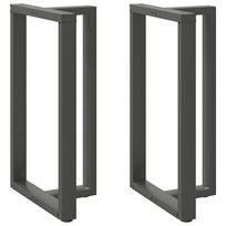 vidaXL Baro stalo kojos, T formos, 2 vnt., antracito spalvos, 60x35x(100-101) cm, plienas