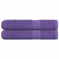 vidaXL Pirties rankšluosčiai, FROGN, 2 vnt., violetiniai, 80x200 cm, 360 g/m²