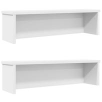 vidaXL Virtuvės lentynos, sukraunamos, 2 vnt., baltas, 60x15x16cm