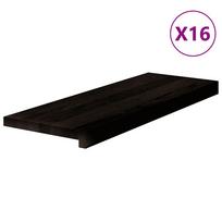 vidaXL Laiptų pakopos, 16 vnt., rudai juodos, 70x25x2 cm, ąžuolo