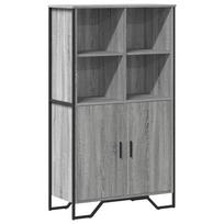 vidaXL Komoda, juodos spalvos, 79,5x35,5x137,5cm, apdirbta mediena