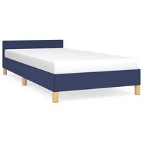 vidaXL Lovos rėmas su galvūgaliu be čiužinio, mėlynas 90x200cm audinys