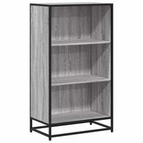 vidaXL knygų spintelė pilka Sonoma 60x35x107,5 cm inžinierinė mediena
