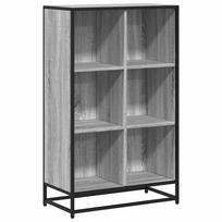 vidaXL knygų spintelė pilka Sonoma 65,5x33x107,5cm inžinierinė mediena