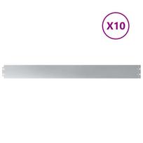 vidaXL Vejos apvadai 10 vnt 10x103 cm Cinkuotas plienas