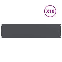 vidaXL vejos apvadai 10 vnt Antracitas šaltai valcuotas plienas