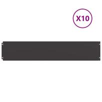 vidaXL vejos apvadai 10 vnt Juoda 20x103 cm Šaltai valcuotas plienas