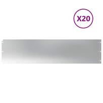 vidaXL Vejos apvadai 20 vnt 25x103 cm Cinkuotas plienas