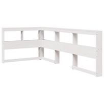 vidaXL knygų spinta L formos baltos 75 cm pušies medienos masyvas