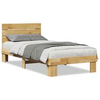 vidaXL lovos rėmas su galvūgaliu be čiužinio 75x190 cm ąžuolo masyvo