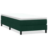 vidaXL Box Spring Lova be čiužinio Tamsiai žalia 100x210 cm aksomas