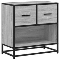 vidaXL naktinė spintelė Pilka Sonoma 60x31x60 cm Mediena ir metalas