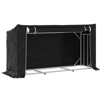 vidaXL Stovas malkoms su apdangalu nuo lietaus, 200,5x60,5x110,5cm