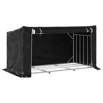 vidaXL Stovas malkoms su apdangalu nuo lietaus, 200,5x100,5x110,5cm