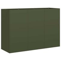vidaXL Lovelis, alyvuogių žalias, 120x40x80cm šaltai valcuotas plienas