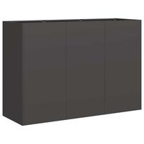 vidaXL Lovelis, juodos spalvos, 120x40x80cm, šaltai valcuotas plienas