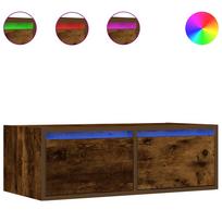 vidaXL Televizoriaus spintelė su LED, dūminio ąžuolo, 75x35,5x25 cm